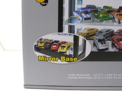 Klarsichtbox Vitrine schwarz mit LEDs für 1:43 1:64 Modellautos Triple9