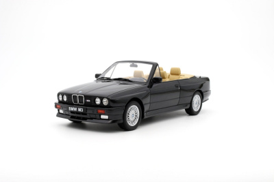 BMW M3 E30 Cabrio 1989 schwarz metallic Modellauto 1:18...