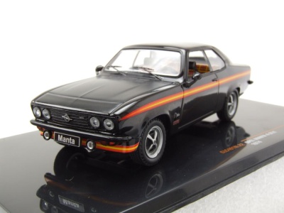 Opel Manta A GT/E Black Magic 1974 schwarz Modellauto 1:43 ixo models