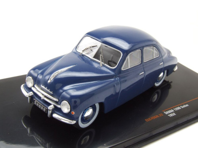 Skoda 1200 1952 blau Modellauto 1:43 ixo models