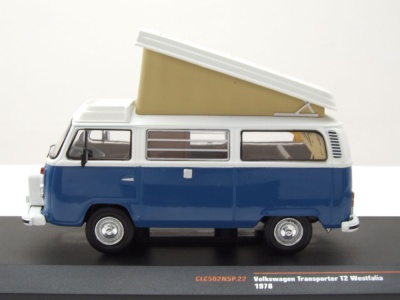 VW T2 Westfalia Camping Bus 1978 blau weiß Modellauto 1:43 ixo models