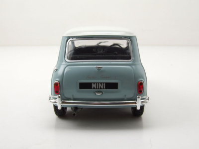 Austin Mini Cooper S RHD 1965 hellblau weiß Modellauto 1:24 Whitebox