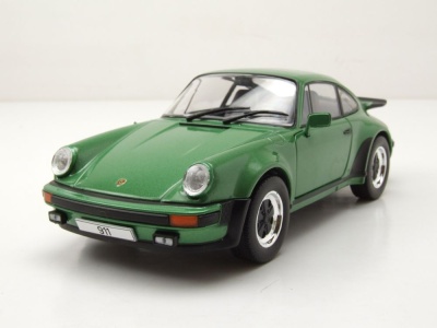 Porsche 911 Turbo 930 1974 grün metallic Modellauto 1:24 Whitebox