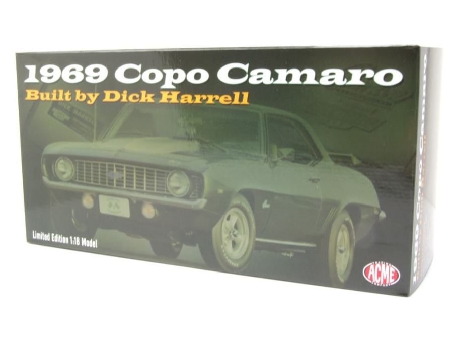 Modellino Auto Chevrolet Copo Camaro Dick Harrell 1969 Scala 1:18 – Colore Blu – Acme Die-Cast