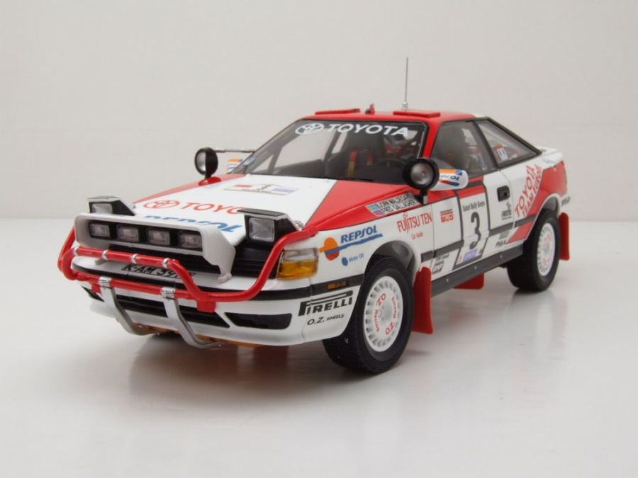 Toyota Celica GT-Four #3 Safari 1990 weiß rot Modellauto 1:18 Kyosho