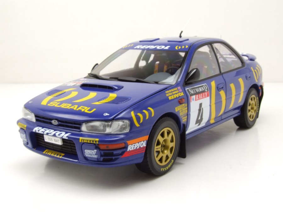 Subaru Impreza #4 Sieger RAC Rallye 1994 blau McRae Ringer Modellauto 1:18 Kyosho