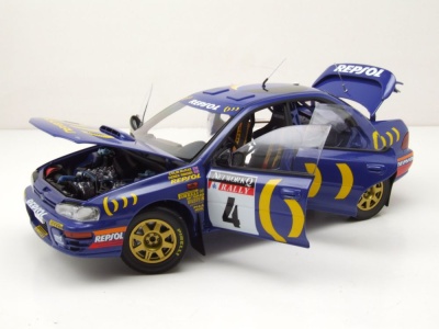 Subaru Impreza #4 Sieger RAC Rallye 1994 blau McRae Ringer Modellauto 1:18 Kyosho