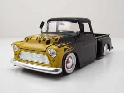 Chevrolet Stepside Pick Up 1955 schwarz gelb mit Flammen...