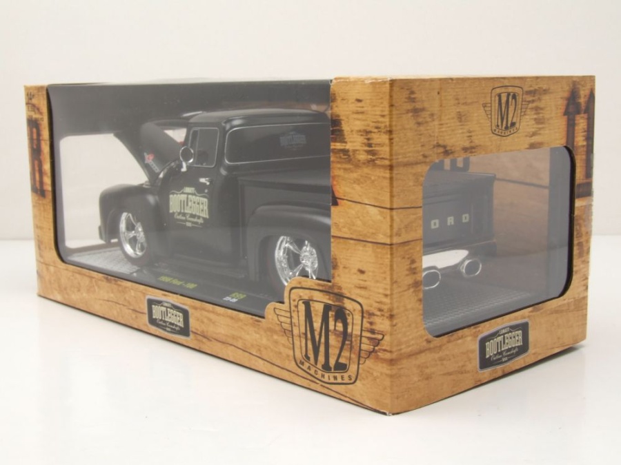 Modellauto Ford F-100 Pick Up 1956 schwarz Bootlegger 1:24 M2