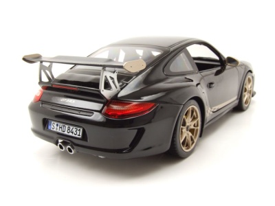 Porsche 911 GT3 RS 2009 schwarz gold Modellauto 1:18 Norev