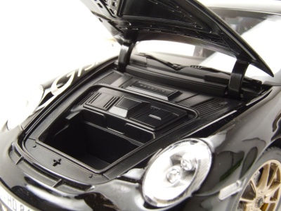 Porsche 911 GT3 RS 2009 schwarz gold Modellauto 1:18 Norev
