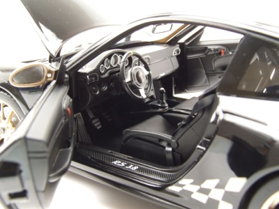 Porsche 911 GT3 RS 2009 schwarz gold Modellauto 1:18 Norev