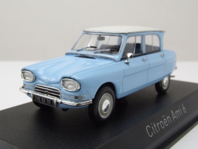 Citroen Ami 6 1966 blau weiß Modellauto 1:43 Norev