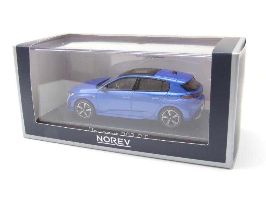 Modellauto Peugeot 308 GT 2021 blau metallic 1:43 Norev bei