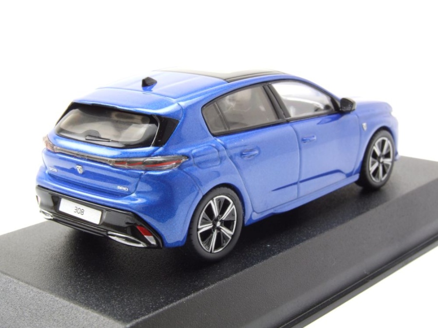 Modellauto Peugeot 308 GT 2021 blau metallic 1:43 Norev bei