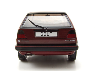 VW Golf 2 GTI 5-Türer 1984 dunkelrot metallic Modellauto 1:18 MCG
