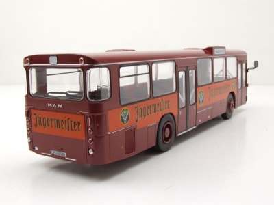 MAN SL 200 Bus DB Jägermeister 1975 dunkelrot Modellauto 1:43 Premium ClassiXXs