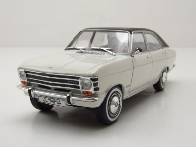 Opel Olympia A 1967 weiß matt schwarz Modellauto 1:24 Whitebox