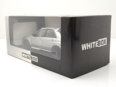 Subaru Impreza WRX STi RHD 2006 dunkelgrau metallic Modellauto 1:24 Whitebox