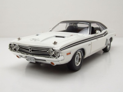 Dodge Challenger R/T 1971 weiß schwarz Modellauto 1:18 Greenlight Collectibles