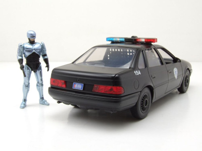 Ford Taurus Police 1986 schwarz RoboCop mit Figur...