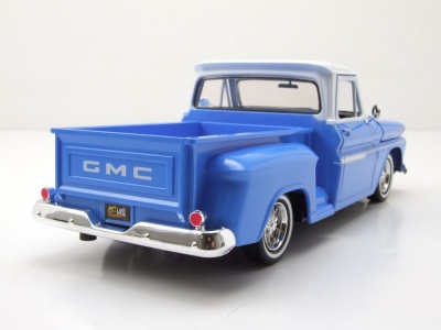 GMC C1000 Pick Up Get Low 1966 blau weiß Modellauto 1:24 Motormax