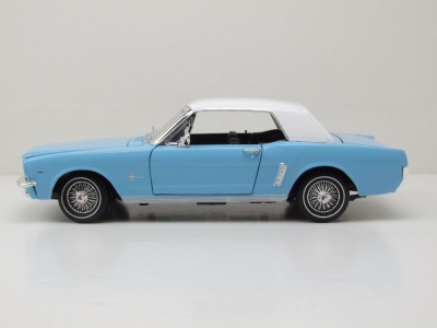 Ford Mustang Hardtop 1964 hellblau weiß James Bond 007 Thunderball Modellauto 1:18 Motormax