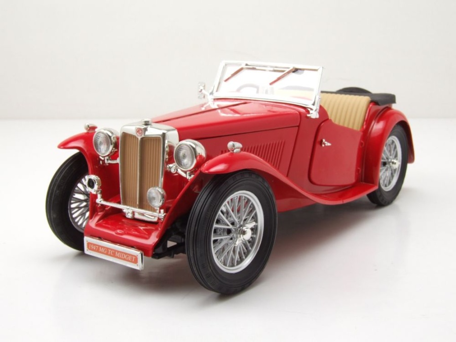 MG TC Midget 1947 rot Modellauto 1:18 Lucky Die Cast