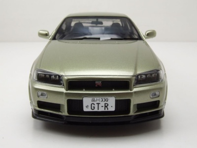 Nissan GT-R R34 1999 grün metallic Modellauto 1:18 Solido