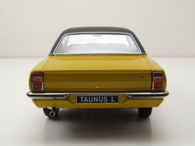 Ford Taunus L 1971 gelb matt schwarz Modellauto 1:18 KK Scale