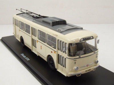 Skoda 9TR Bus BVG Berliner Verkehrsbetriebe beige Modellauto 1:43 Premium ClassiXXs