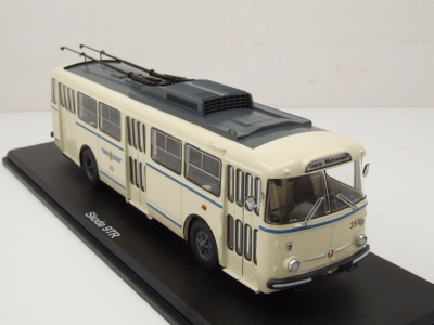 Skoda 9TR Bus Leipziger Verkehrsbetriebe beige Modellauto 1:43 Premium ClassiXXs