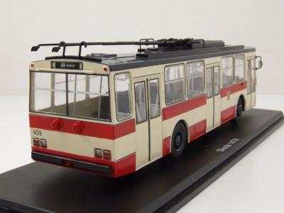 Skoda 14TR Bus Pilzen CZ beige rot Modellauto 1:43...
