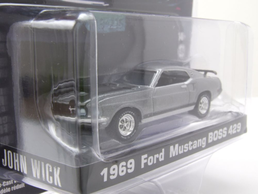 Ford Mustang Boss 429 1969 John Wick grau metallic Modellauto 1:64 Greenlight Collectibles