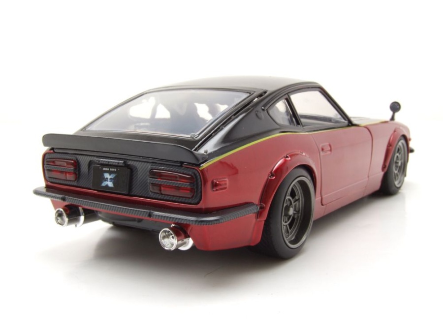 Modellauto Datsun 240Z 1972 rot schwarz Fast Furious 1:24 Jada