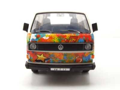 VW T3 Bus beige Graffiti Modellauto 1:24 Motormax