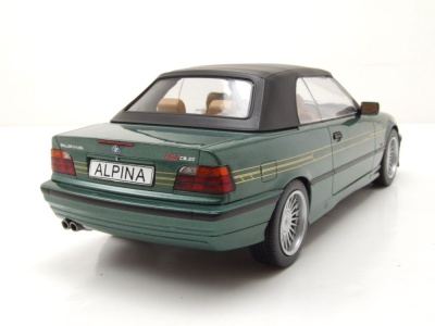 BMW Alpina B3 3.2 Cabrio E36 1995 grün metallic Modellauto 1:18 MCG