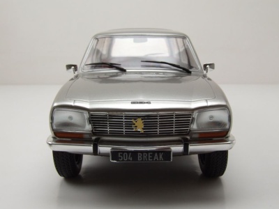 Peugeot 504 Break Kombi 1976 silber Modellauto 1:18 MCG