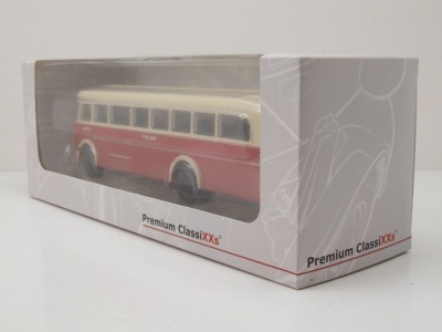 Ikarus 60 Bus Cottbusverkehr rot beige Modellauto 1:43 Premium ClassiXXs