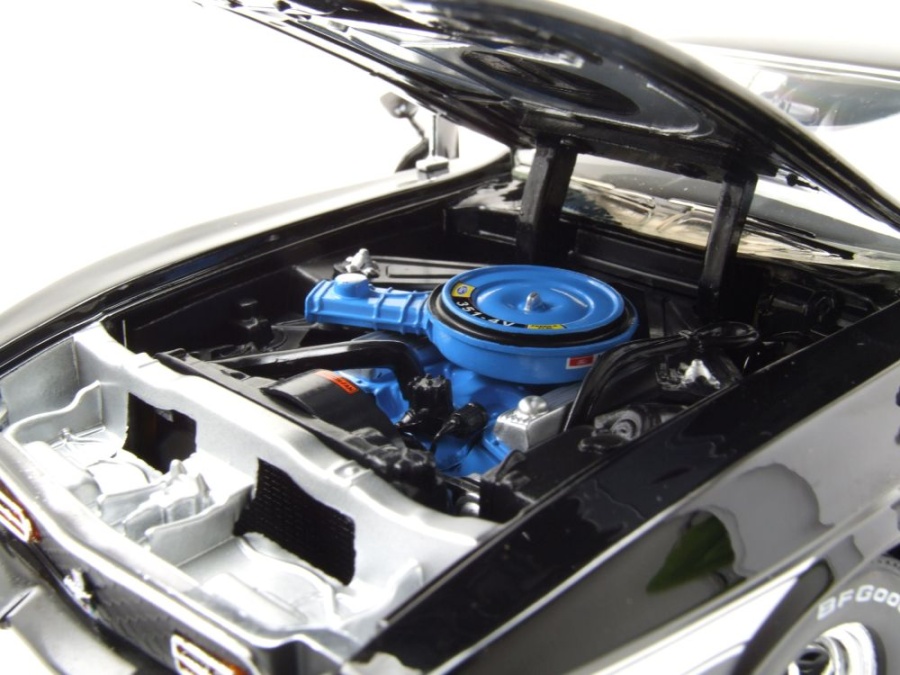 Modellauto Ford Mustang Mach I 1971 schwarz silber 1:18 Sun Star 