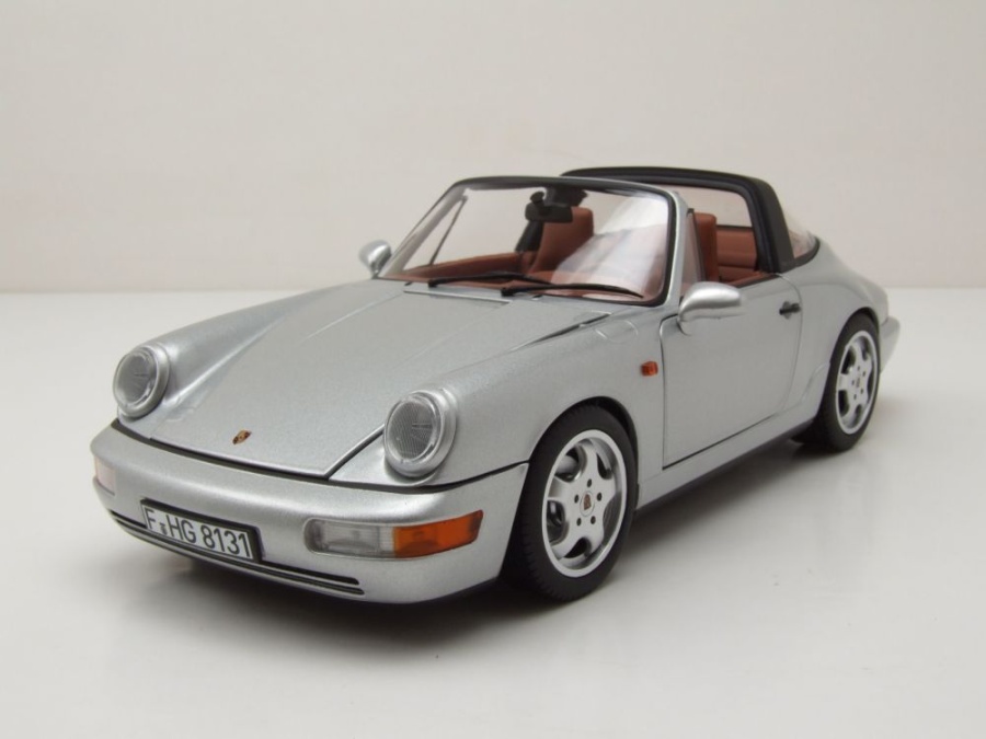 Porsche 911 (964) Carrera 4 Targa 1991 silber Modellauto 1:18 Norev