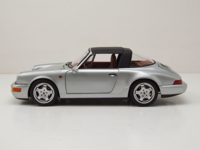 Porsche 911 (964) Carrera 4 Targa 1991 silber Modellauto 1:18 Norev