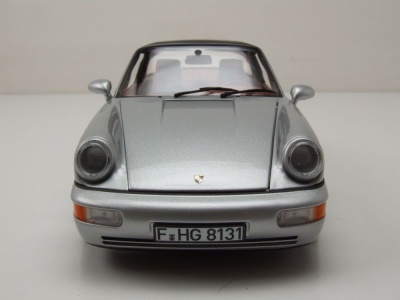 Porsche 911 (964) Carrera 4 Targa 1991 silber Modellauto 1:18 Norev