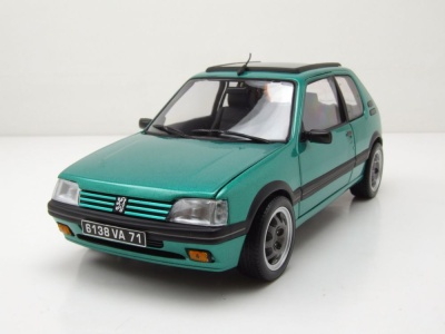 Peugeot 205 GTI Griffe mit Sonnendach 1991 grün Modellauto 1:18 Norev