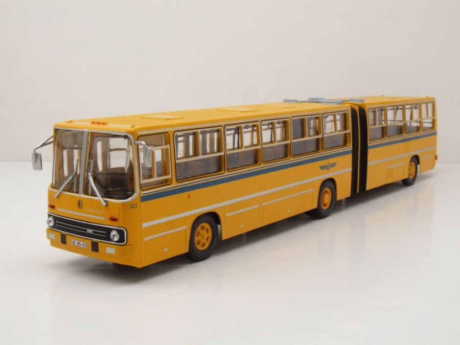 Ikarus 280.33 Gelenkbus Leipziger Verkehrsbetriebe gelb Modellauto 1:43 Premium ClassiXXs