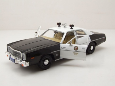 Plymouth Fury 1978 schwarz weiß LAPD Los Angeles Police Department Modellauto 1:24 Greenlight Collectibles