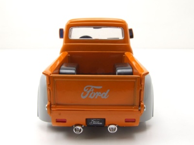 Ford F-100 Custom Pick Up 1956 orange grau Modellauto 1:24 Jada Toys