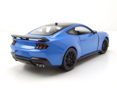 Ford Mustang GT 2024 blau schwarz Modellauto 1:24 Welly