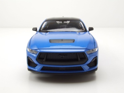 Ford Mustang GT 2024 blau schwarz Modellauto 1:24 Welly