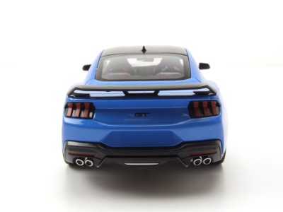 Ford Mustang GT 2024 blau schwarz Modellauto 1:24 Welly